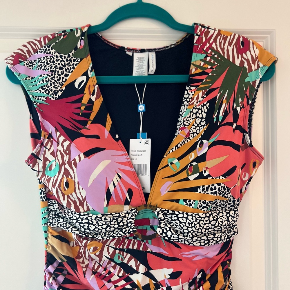 Bleu Rod Beattie Jungle Print Swimsuit (10) NWT - Picture 4 of 6